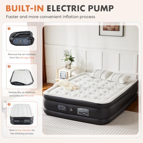 Sweetcrispy HJ2QDC-18IN-Q Queen Air Mattress - 18 Inch Inflatable Blow Up Mattress Airbed thumb #3