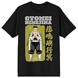 Demon Slayer Gyomei Himejima Adult Black Crew Neck Short Sleeve T-Shirt