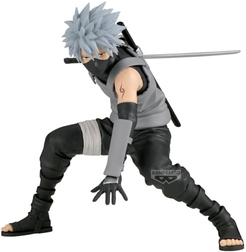 Banpresto Statuetta Azione Kakashi Hatake II Naruto Shippuden - Grandista 20 cm - PZ71679P Multicolore - Figura da collezione, ideale per gli appassionati di anime
