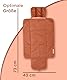 Jubi® Wickelauflage Braun-Rust aus Biobaumwolle und ÖkoTex Polyester - Wickelunterlage für unterwegs mit Platz für 4 Windeln & Feuchttücher…