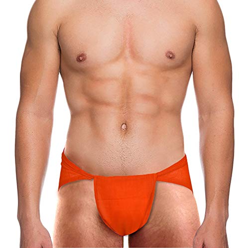Men Cotton Gym Langot for Gym, Khusti and Physical Activities_Orange_Pack of 1