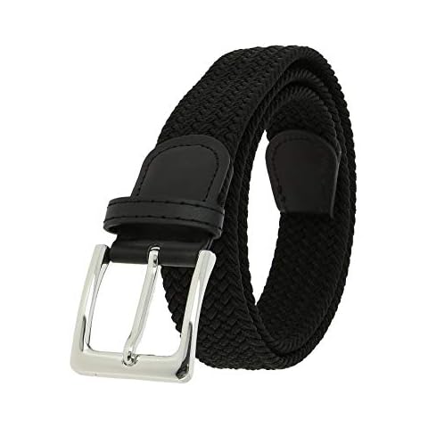 FASHIONGEN - Cinturón Elástico Trenzado en Cuero Genuino Verdadera para Hombre y Mujer Cover