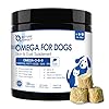 NATURE TARGET Omega 3 Fish Oil for Dogs Salmon Oil for Skin Coat Supplement with EPA DHA Fatty Acids Dog Itch Allergy Relief Anti Shedding Hot Spots Treatment Hip Joint Support 120ct