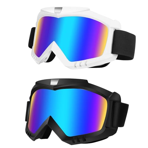 Image of Dirt Bike Goggles 2 Pack - Motorcycle, ATV, Riding, Ski, Windproof Racing Glasses