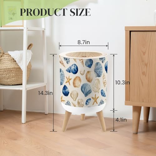 Caneca de basura redonda con tapa, 7 litros miniatura 3