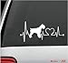 Artstickers - Adesivo per auto a forma di cane Schnauzer, 20 cm, per gli amanti delle auto, colore: bianco