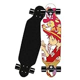 Lluboos Longboard Skateboards Mini Standard 8 Layer Anime ONE Piece 31 Inch Professional Deck Skate Board for Beginners Kids Outdoor Gift(Monkey D. Luffy)