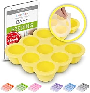 KIDDO FEEDO Container for Baby Food, Purees and Breastmilk - Free Baby Feeding eBook by Award-Winning Author/Dietitian - Yellow