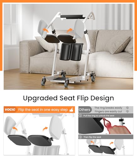 Image of VOCIC Sit to Stand Lift, Patient Lift Chair Transport Unit with Wheels