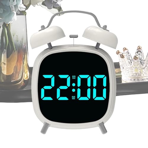 Despertador - Material de Hierro ABS, Pantalla LED, Temporizador De Despertador De Sonido Fuerte, Equipo De Cronometraje Compacto Portátil, Reloj Digital Con Brillo Ajustable | Para Dormitorio Cocina