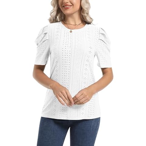 Aomey Women's Short Sleeve Casual Tops Cover