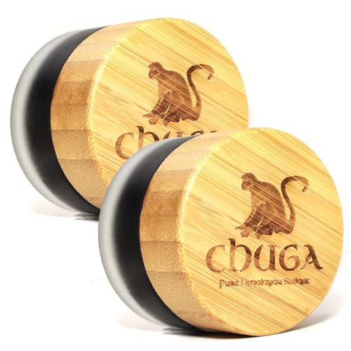 Chuga's Pure Himalayan Shilajit Resin | Naturally Sourced Grade A Shilajit, Organic Shilajit Harvested 16,000 Feet | Lab Tested in USA, 74+ Fulvic Acid | 100 Servings per 20 Gram Jar (Pack of 2)
