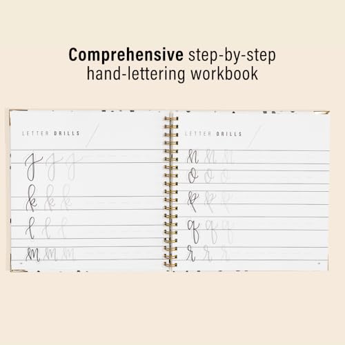 Hand Lettering 101: A Step-by-Step Calligraphy Workbook for Beginners (Gold Spiral-Bound Workbook with Gold Corner Protectors) (Modern Calligraphy) - Image 2