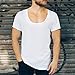 NO Show Deep Scoop Neck Cotton Odor-Control Undershirt for Men and Women, White | 3-Pack XL