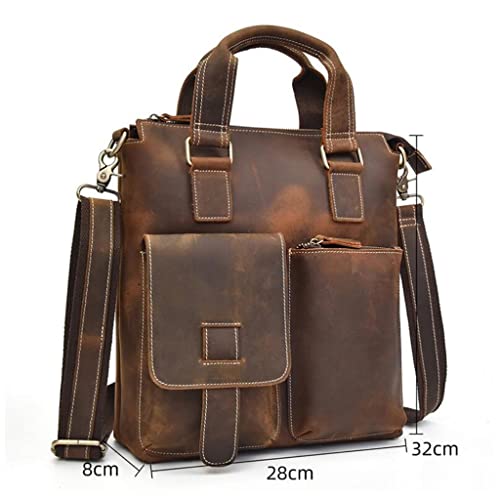 Retro Men's Handbag Men and Women Universal Shoulder Bag Crossbody Bag Leather Briefcase2