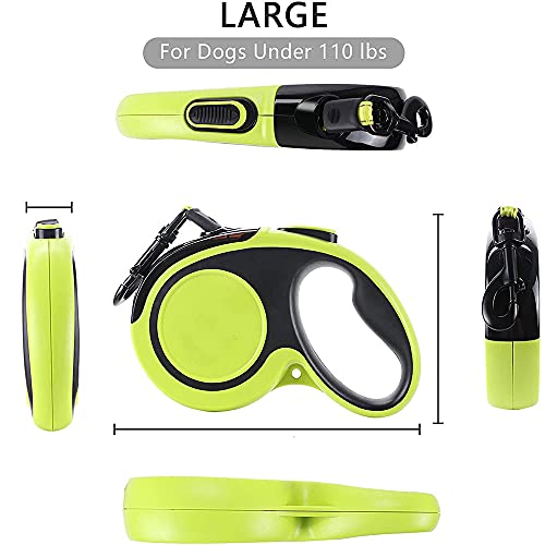 Retractable Dog Lead 16Ft Heavy Duty Tangle Free Extendable Dog Leash with Anti-Slip Handle for Medium Large Dogs Up to 110lbs Anti-Chewing Nylon Tape One-Handed Brake, Pause, Lock - Image 6