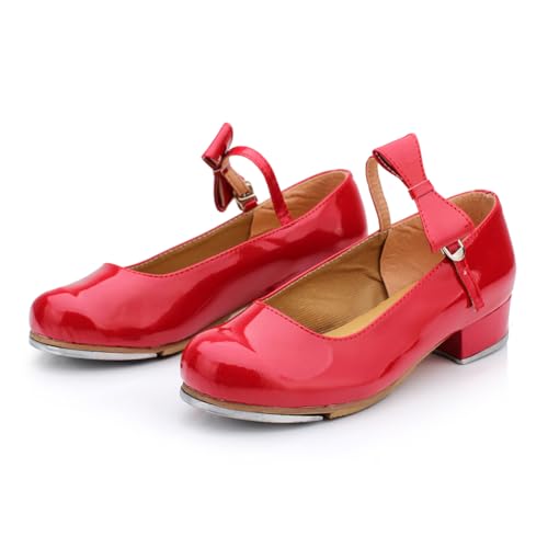 AOQUNFS Beginner Tap Shoe for Girls, Kids Tap Dance Shoes for Toddler, Mary Jane Tap Shoes,FT-0314