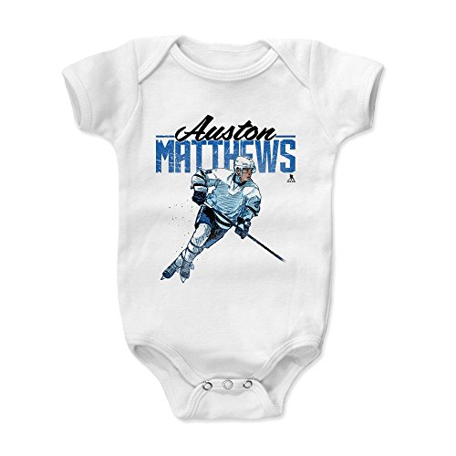 500 LEVEL Auston Matthews Baby Infant One Piece Bodysuit (12M, White) - Auston Matthews Retro B