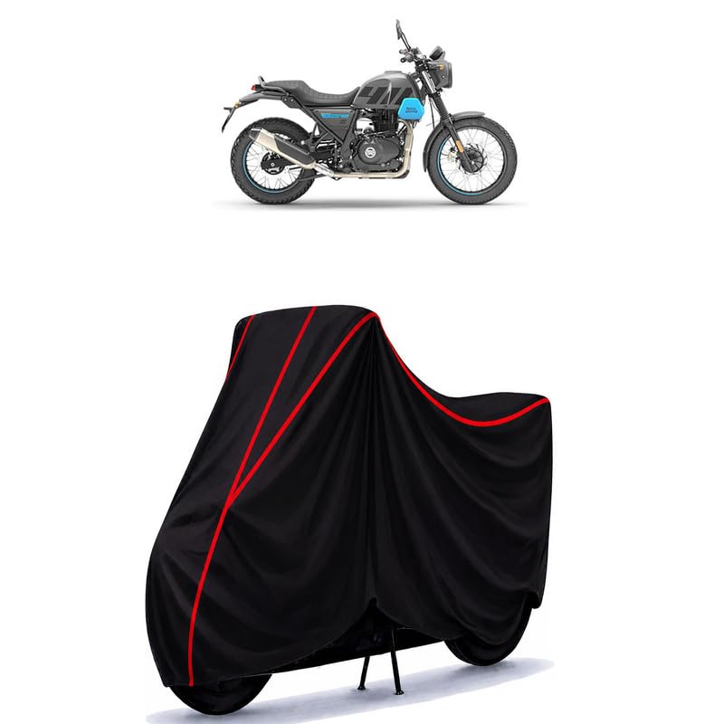 Image of Scrambler 411 Water Resistant Bike Cover for All Motorcycles & Rain | Heavy Duty Taffeta Fabric | UV Protection, Dustproof, Scratchproof | All Weather Two Wheeler Body Cover with Elastic Bottom
