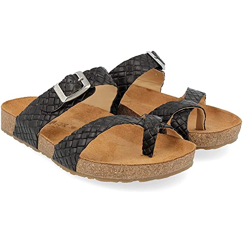 Image of HAFLINGER unisex-adult Summer Genuine Leather Comfort Anatomic Footbeds Straps Juno Sandals
