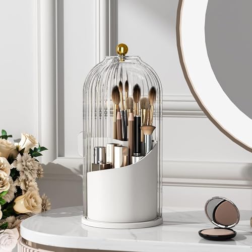Epzia Make-up-Pinselhalter 360 drehbar transparent staubdicht Make-up-Organizer mit Deckel für Schminktisch Schreibtisch und Badezimmer Kosmetik Pinsel Aufbewahrung Epzia Make-up-Pinselhalter 360 drehbar transparent staubdicht Make-up-Organizer mit Deckel für Schminktisch Schreibtisch und Badezimmer Kosmetik Pinsel Aufbewahrung
