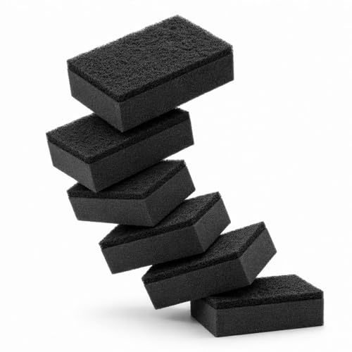 Image of Kitchen Cleaning Sponges, 6 Pack Heavy Duty Scrub Sponges Cleans Fast Non-Scratch Sponge for Washing Dishes and Cleaning Kitchen (All Black)