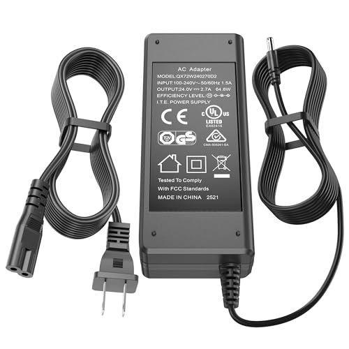 24V Charger for Logitech G29 Driving Force AC Adapter for Logitech G920 G923 G940 G25 G27 GT Racing Wheel Power Supply Cord for APD DA-42H24 AD10110LF 190211-0010