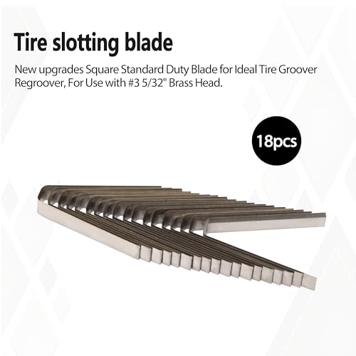 Image of Tire Groover Flat Blades for Ideal Tire Groover Tool Regroover Kit - Tire Groover Blades-18 Pack (Tire Groover Blade #3 3 /32)