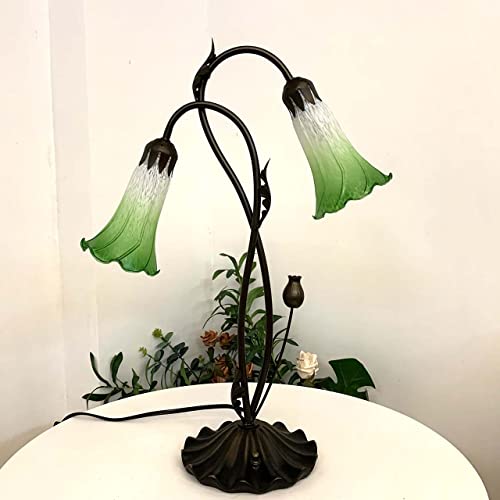 Lámpara de Mesa de Noche Bieye Flor Lily de Vidrio miniatura 3