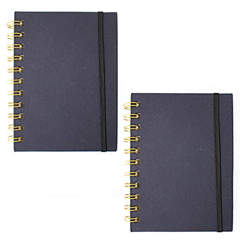 Artway Indigo - Skizzenbuch mit Spiralbindung - 140 g/m² - Indigoblau - A6-Hochformat - 2 Stück Cover