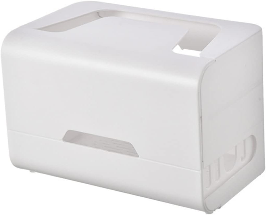 Double Layer Router Storage Box Cable Organizer with Heat Dissipation and Dustproof Design for Suitable for Routers and Electrical Cords