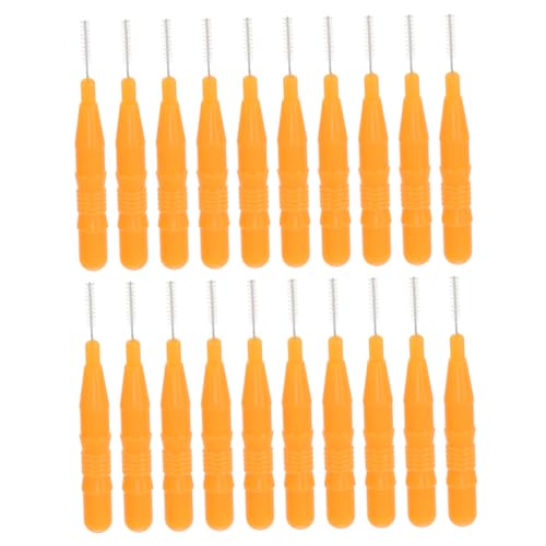 Gogogmee Professional Eyebrow Brush Set Interdental Brush 20pcs Smooth Mellow Handle