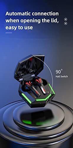 RANZAH Gaming Wireless Headphones Led Waterproof Earphones Noise Cancelling Earbuds Built In Microphone HiFi Sound Fast Bluetooth Connection Wide Compatibility