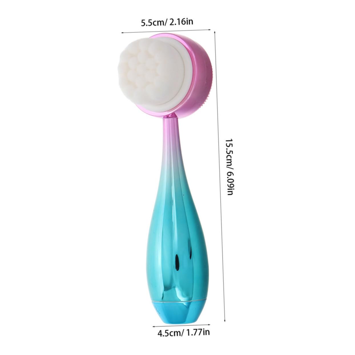 FRCOLOR Facial Cleansing Brush Set 2-Piece Silicone Face Scrubber Exfoliating Skin Care Tools Waterproof Easy to Use Cle