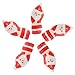 HEMOTON 5Pcs Christmas a Tema Santa Claus Ceramica Bacchette in Ceramica Spoon Right Racks Bacchette Portacannate Bacchette Bacchette Utensil Postato Posate