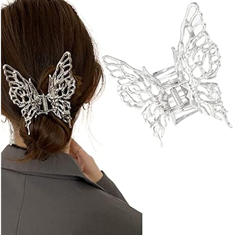 Runmi Pinzas de pelo de mariposa antideslizantes grandes Cover