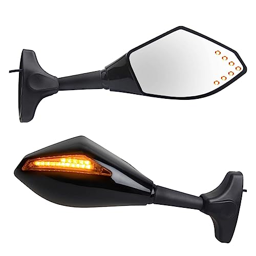 Espejos retrovisores para manillar reversibles en negro brillante para moto urbana
