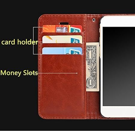 Image of ClickCase for Motorola Moto G05 Vintage Series Leather Wallet Flip Case Kick Stand with Magnetic Closure Flip Cover for Motorola Moto G05 (Executive Brown)