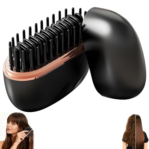 Mini Wireless Hair Straightener Brush 3-Speed