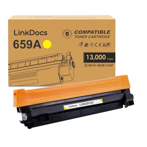 Toner jaune 659A W2012A LinkDocs aux couleurs éclatantes pour graphiques Laserjet M856