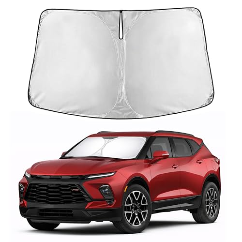 Image of EcoNour Windshield Sunshade Compatible for Chevrolet Blazer 2019-2024 2025 2026, Sun Visor for Front Windshield & Window Sun Shade Cover, UV Heat Blocker & Protector, Car Accessories