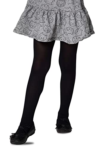 LORES Ballett Strumpfhose Mädchen, Ballettstrumpfhose Mädchen, Strumpfhose Kinder, Halb Blickdicht, Dehnbar, Bequem, Ideal für Schulkleidung, Perfekt für Ihre Tochter, Nero Größe 98/104