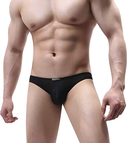 Sexy Breathable Gauze Fabric Printing Briefs Men's Bikini Underwear B11243