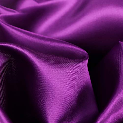ZXC Tissu en Satin Satin De Soie Tissus 150 cm De Large Charmeuse pour Vetement pour Confection De Robe De Mariage Et De SoiréE 1m Vendu Au...