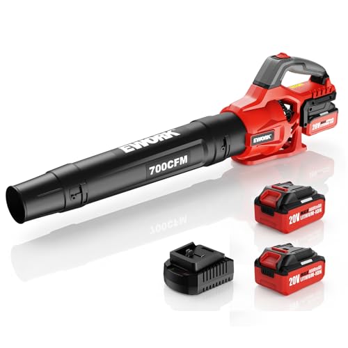 EWORK 20V Cordless Leaf Blower, Heavy Duty 700CFM 200MPH