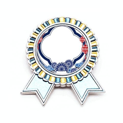 Broche de culture chinoise fleur bleue M pour sublimer vos vestes et manteaux