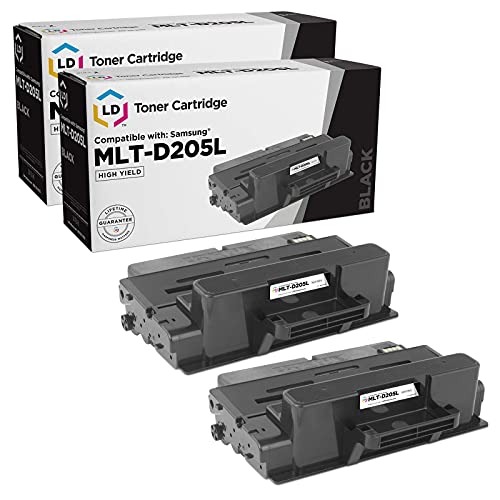 LD Compatible Toner Cartridge Replacement for Samsung MLT-D205L High Yield (Black, 2-Pack)
