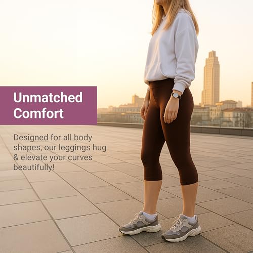 Image of SATINA High Waisted Leggings for Women - Comfortable and Stretchy in Versatile Sizes and Colors