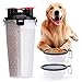 Hund und günstig Kaufen-CHUER Tragbare Hund Trinkflasche und Futterflasche, 2-in-1 mit Faltbar Hunde Reisenapf (2er Set), Katzen Hunde Wasserflasche für Unterwegs, Wandern, Draussen, BPA Frei