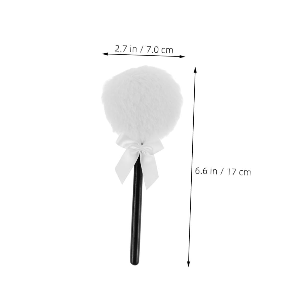 GALPADA 2Pcs Fluffy Powder Puff with Handle Makeup Sponges for Foundation Application Gentle Touch for Smooth Blending Elegant Fairy Wand Design Easy to Clean